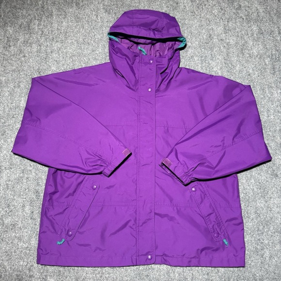 Eddie Bauer Other - Vintage Eddie Bauer Jacket Mens XL Purple Teal Gore-Tex Hooded Rain Coat 90s